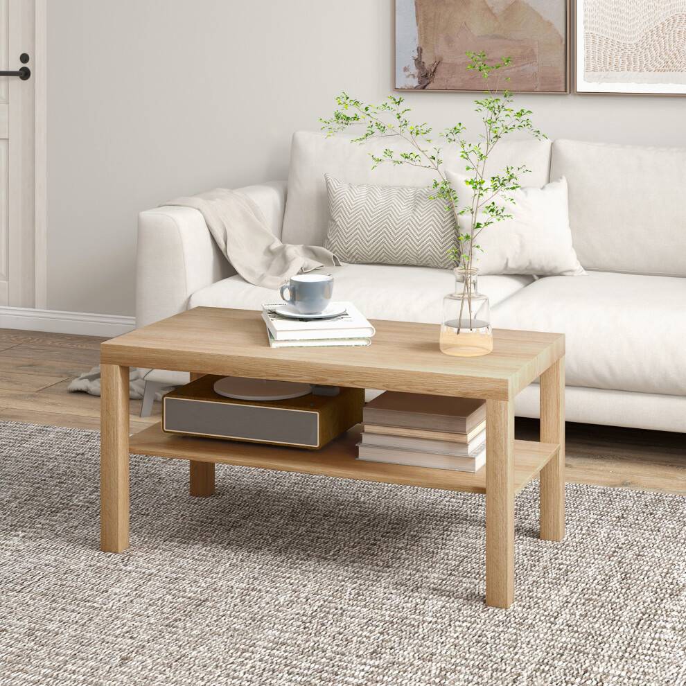 Homcom Coffee Table with Storage Shelf Coffee Table