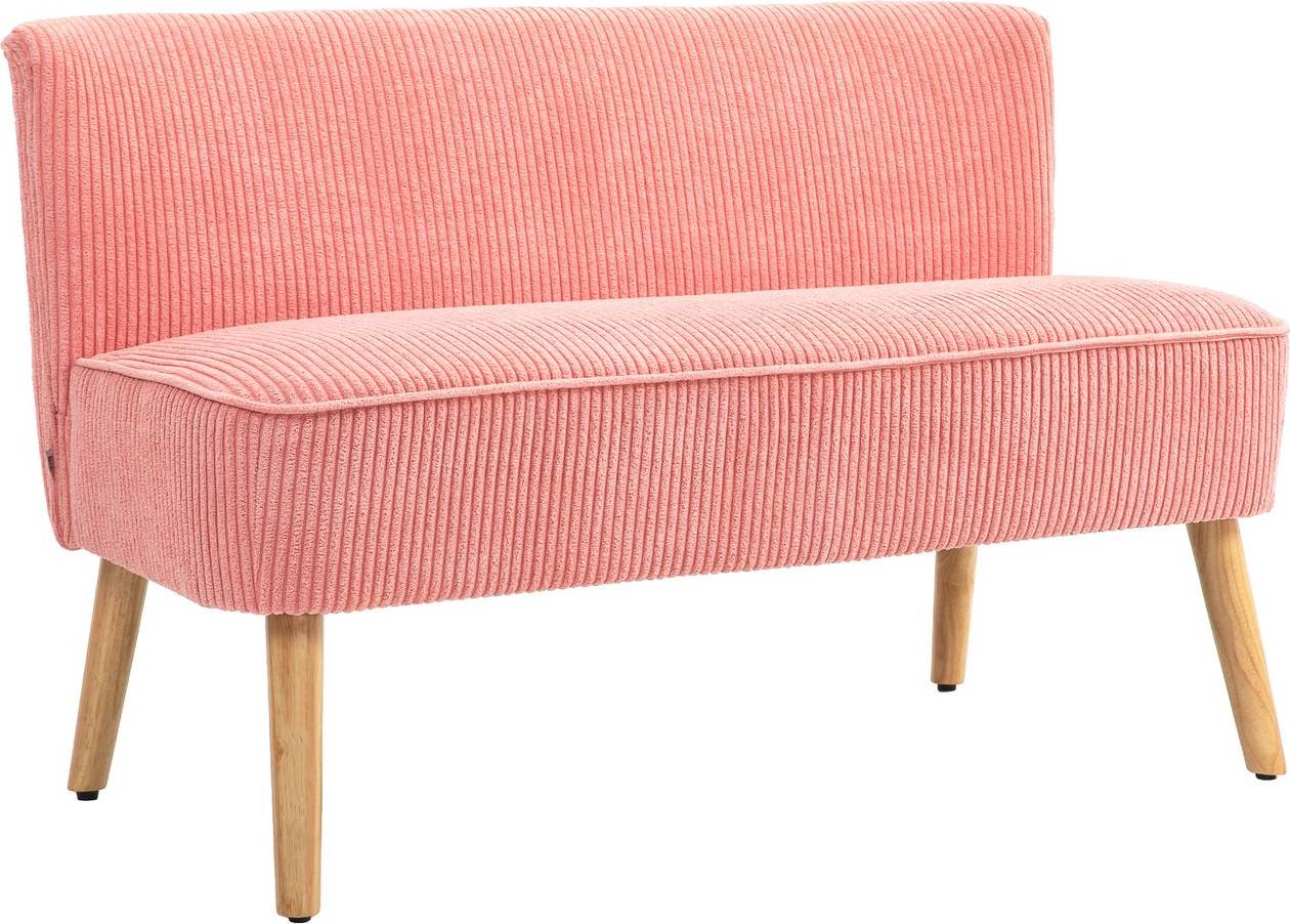 Homcom 2-Sitzer Polstersofa - Rosa Sofa