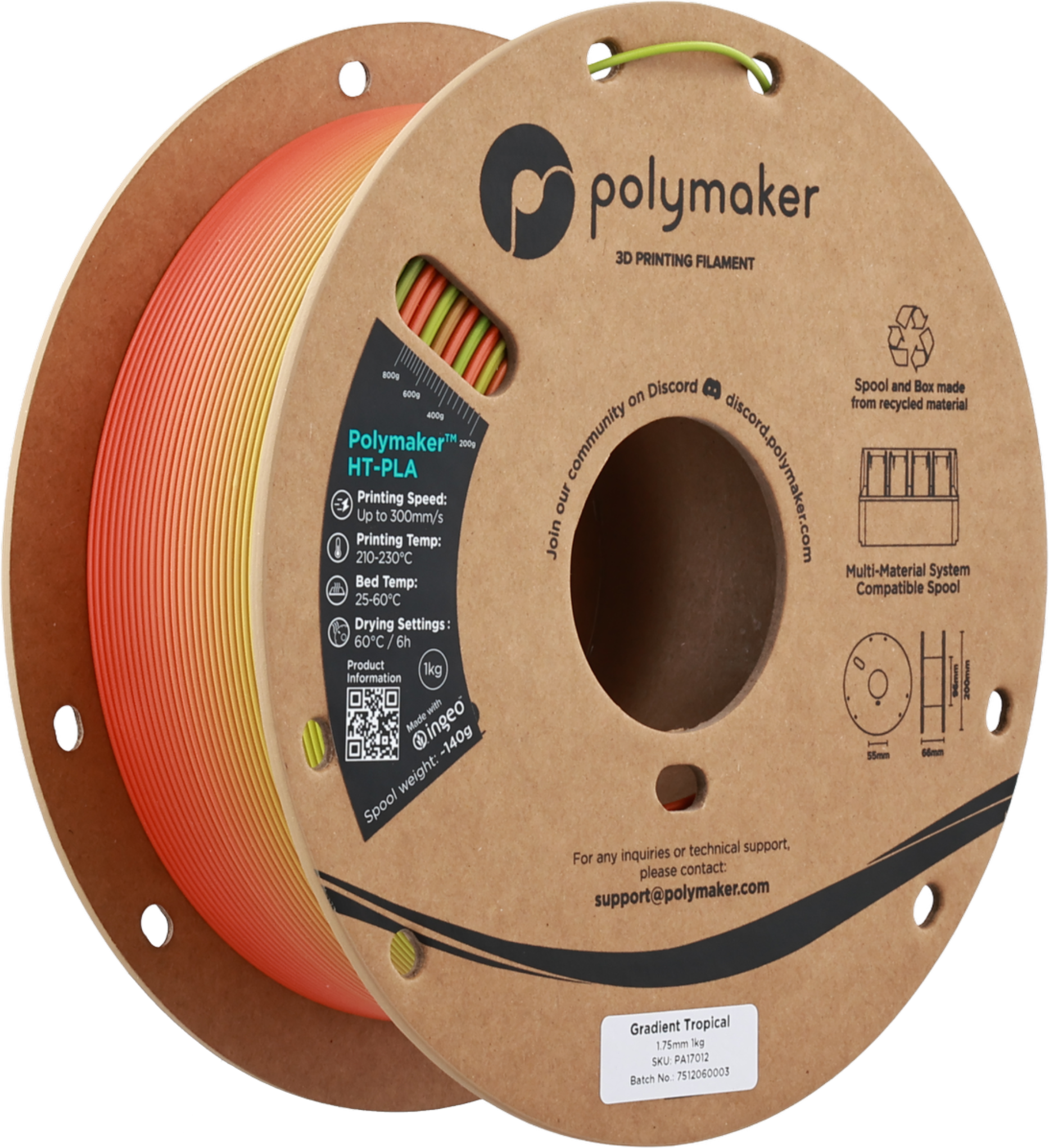 HT-PLA Gradient 3D Filament