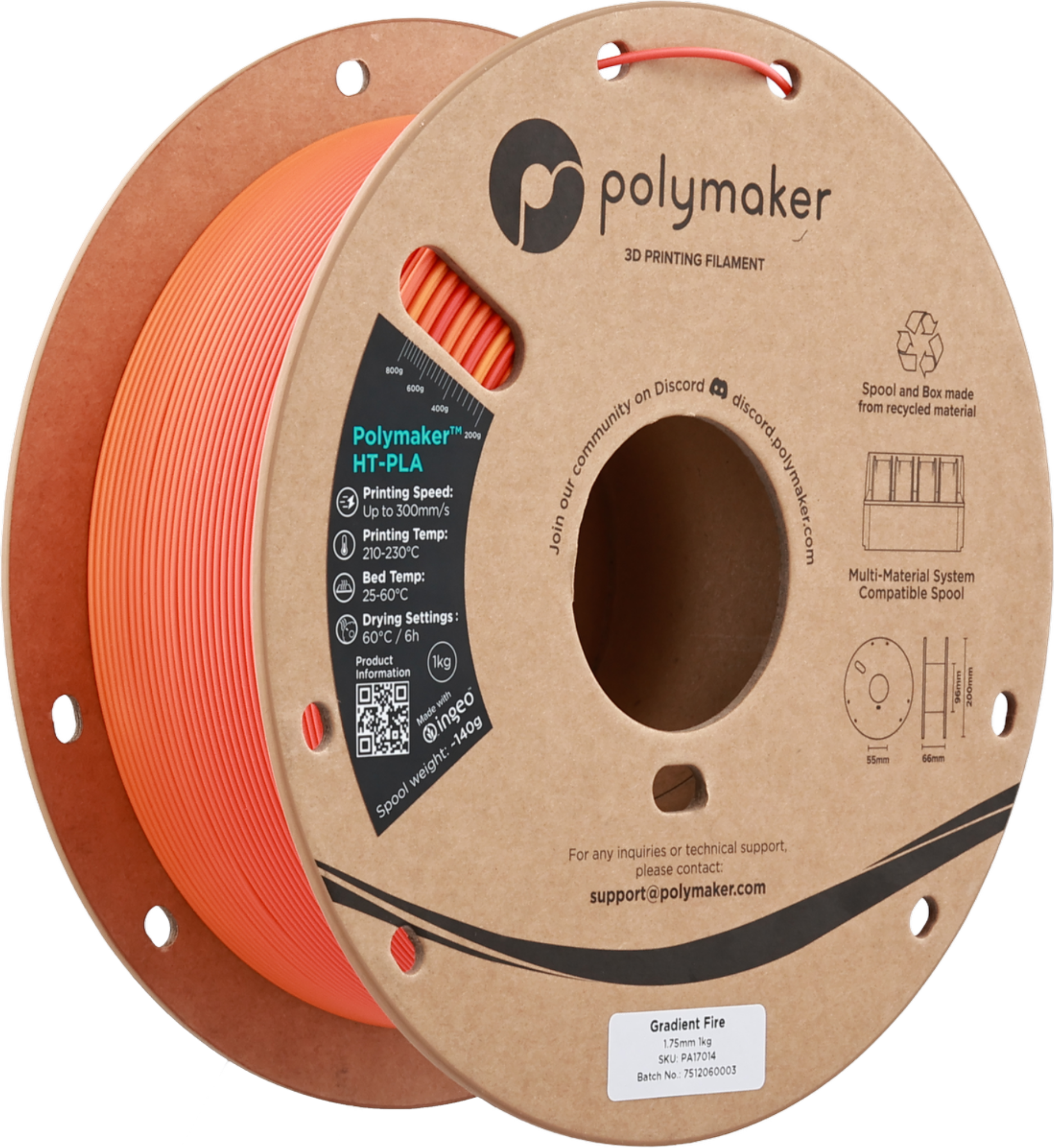 Polymaker HT-PLA Gradient Fire 1.75 mm