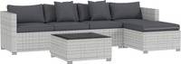 Rattan corner garden sofa OutSunny 6 Pieces Rattan Corner Set Mixed Grey Modular Sofa