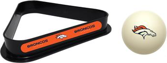 Imperial Denver Broncos Cue Ball Rack Set