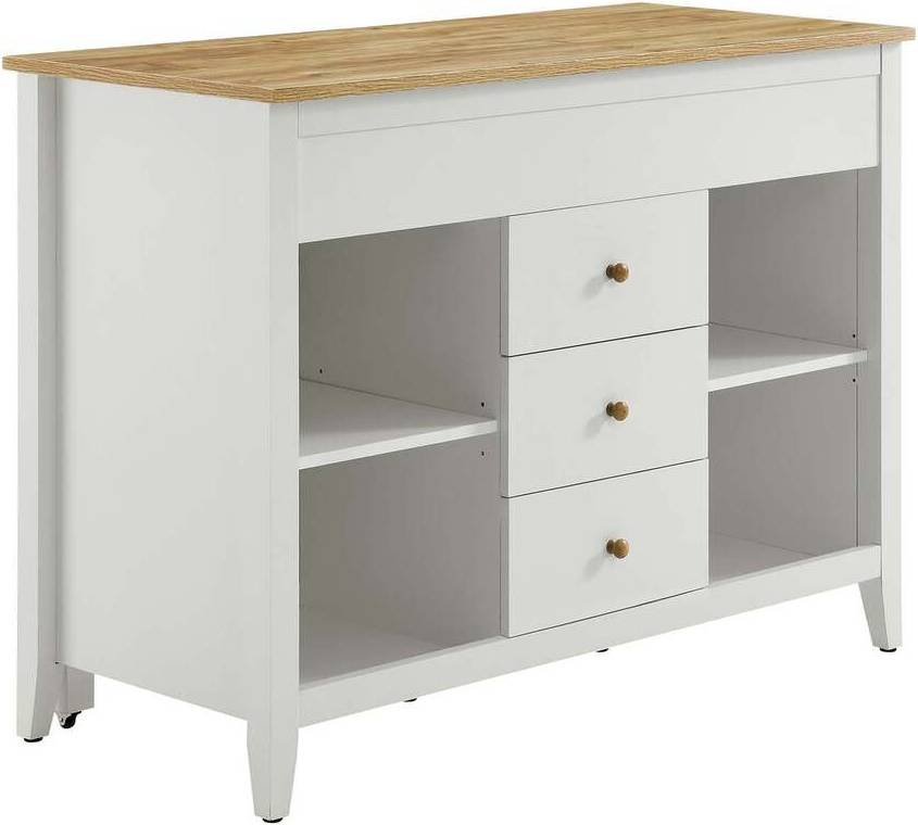 Farmstead Kitchen Island In Oak White