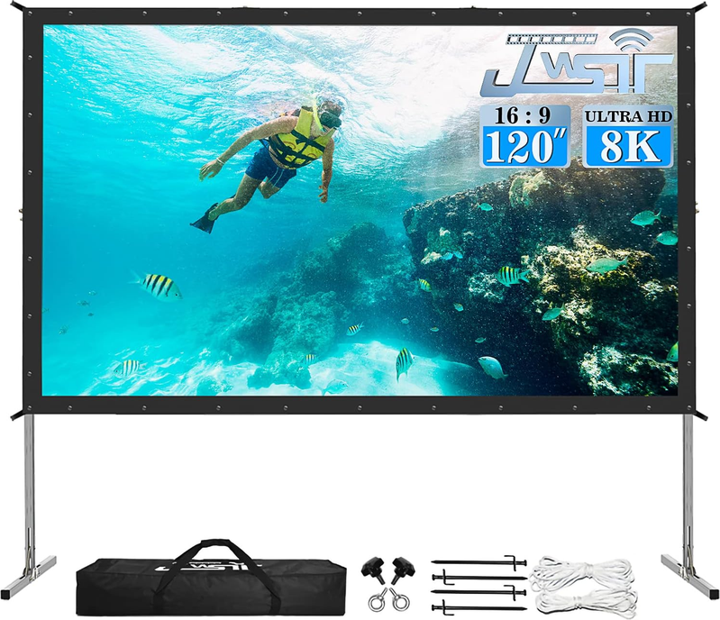 120 in projector screen JWSIT 120 Inch Outdoor Projector Screen 16 9 PVC