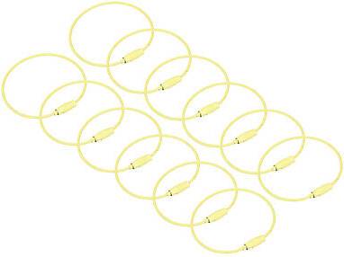 Uxcell Cable Key Rings 6-Inch Wire Keychain Twist Loops - Beige