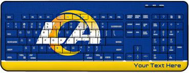 Keyscaper Los Angeles Rams Personalized Wireless Keyboard