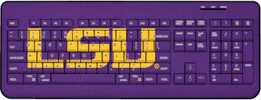 Keyscaper LSU Tigers Solid Design Wireless Keyboard