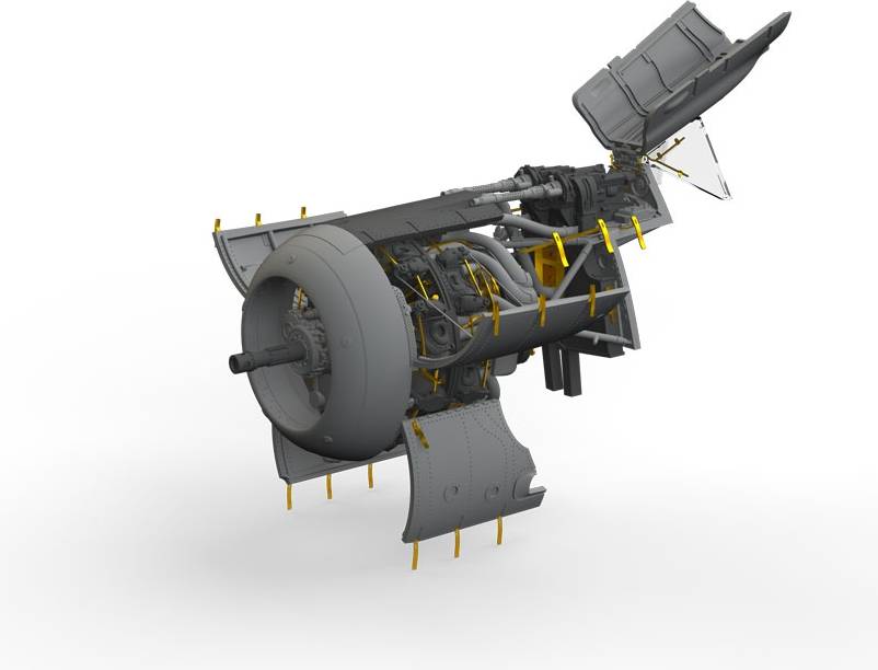 Eduard Fw 190A-8 R2 Motor Rumpfgeschütze