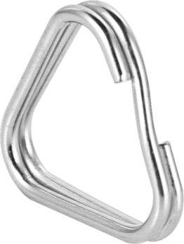 Triangle Metal Keychain Ring 2pcs