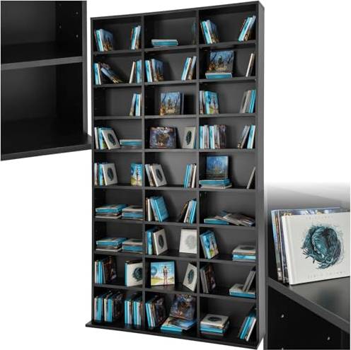 Cd storage tectake Wooden CD Storage Unit