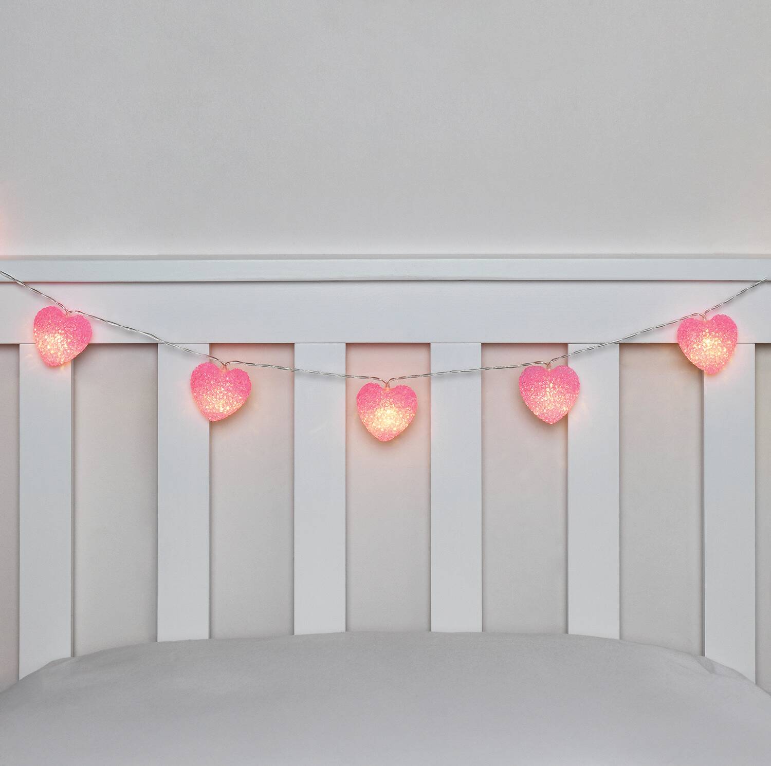 20 LED Ombre Heart Pink String Light