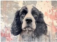 Warren Reed Inspired Cocker Spaniel Black One Size Chopping Board