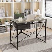 Home Source Folding Compact Storage Hook Writing Desk