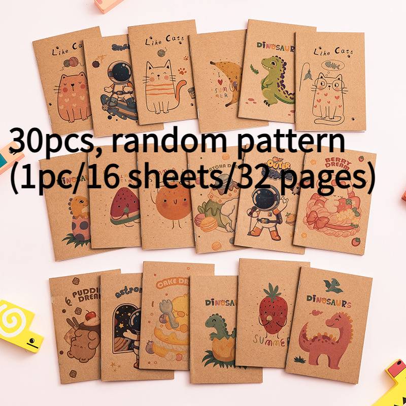 Temu Mini Portable Cartoon Notebook Patterns