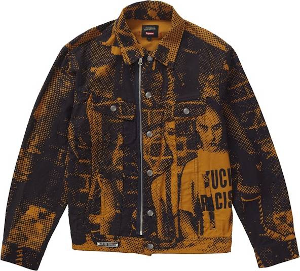 Supreme Jean Fuck Racism Trucker Jacket - Gold