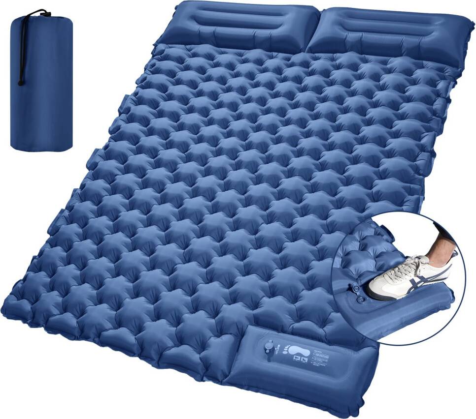 Foot pump air mattress Double Self-Inflating Camping Mat 10cm