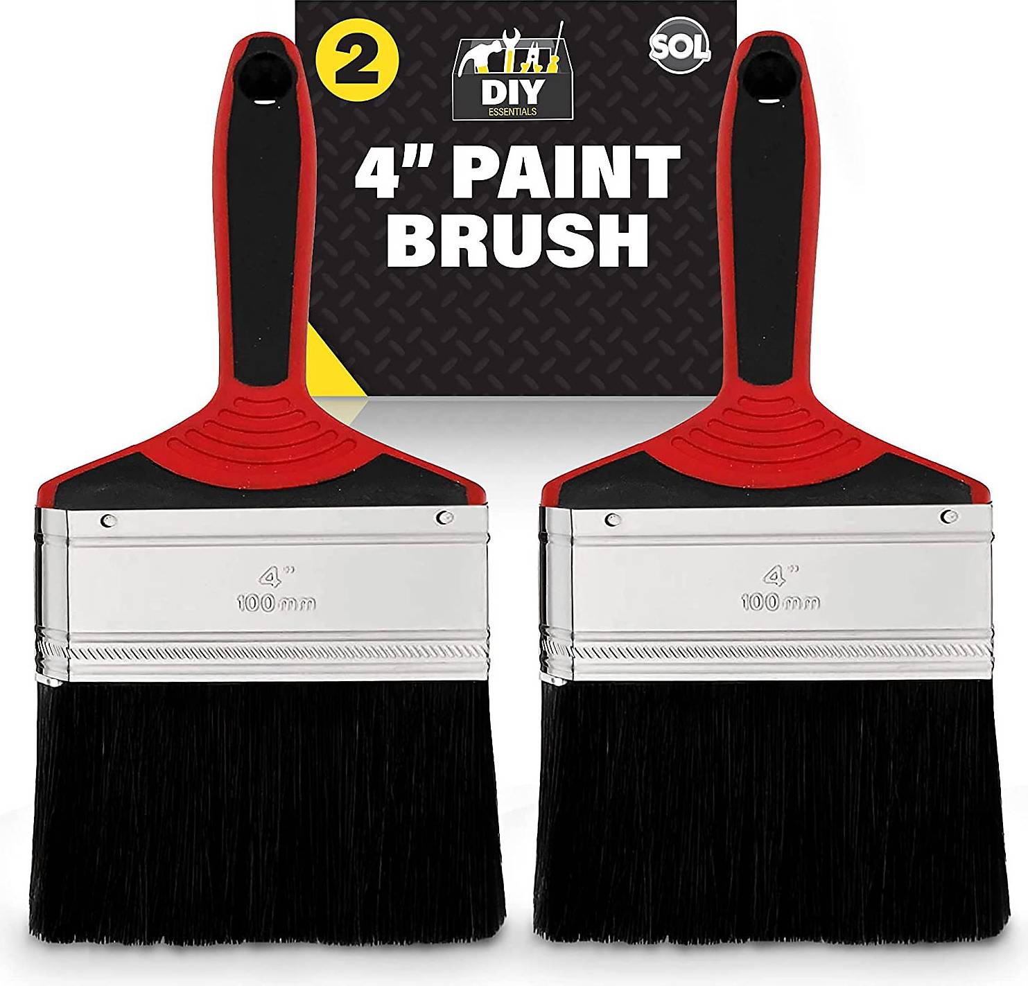 2pk 4 Inch Large Brushes