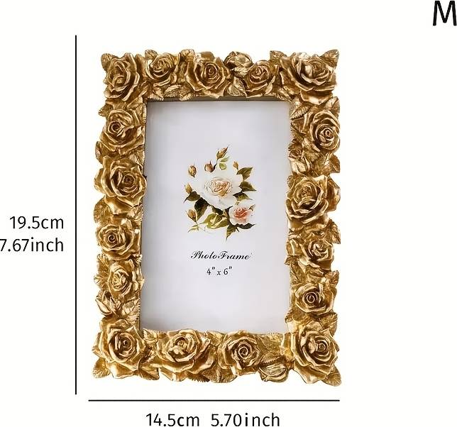 Temu Embossed Rose Lightweight Photo Frame