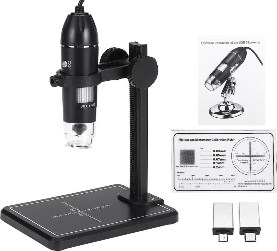 Greenzech 1600X 8LED 2MP USB Digital Microscope