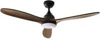 Beliani Rustic Ceiling Fan Solid Wood Remote Control