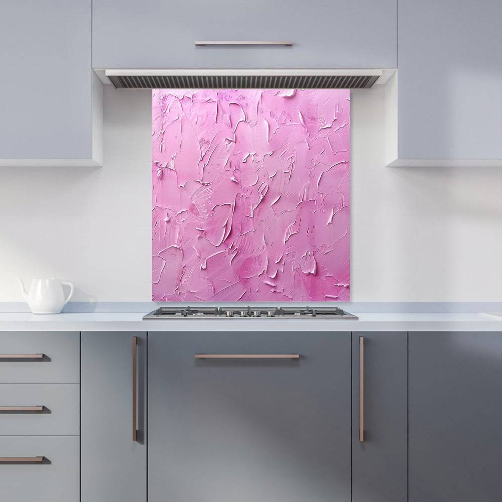 Warren Reed Bright Pink Textured Effect Kitchen Splashback 75 x 70 x 0.6 cm Splash Guard