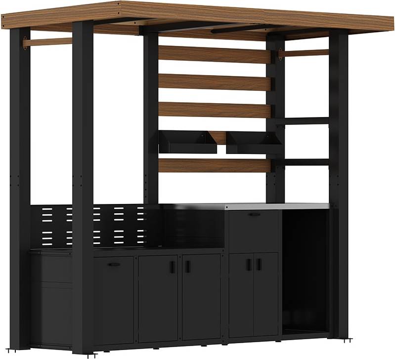 Modular outdoor kitchen Homsee Modular Outdoor Kitchens 103 Inch Island System