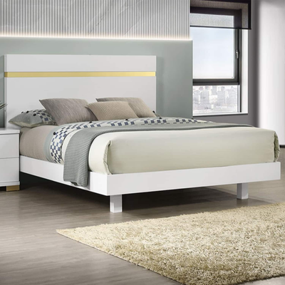Led bed frame queen Simple Relax Platform with Underbed LED Queen Frame Bed