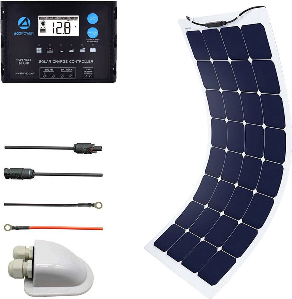 Solar panel charge controller ACOPower Flexible Solar Panel Kit MPPT PWM Charge Controller
