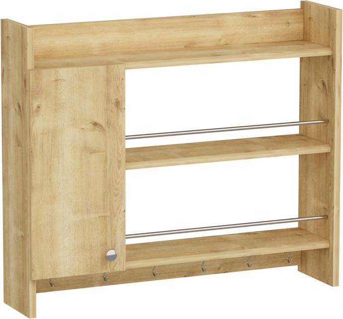 Ebern Designs Wall Mounted Required Spice Rack Natural