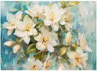 Warren Reed Fresh Jasmine In Blue Hue One Size Chopping Board