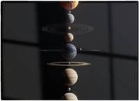 Warren Reed Balanced Planets In Space Black One Size Chopping Board