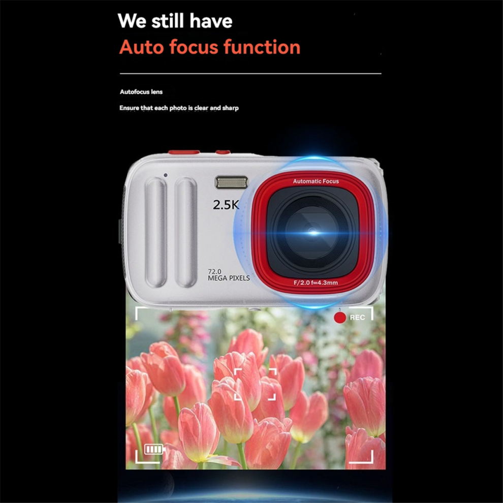 72MP 2.5K Digital Camera Red