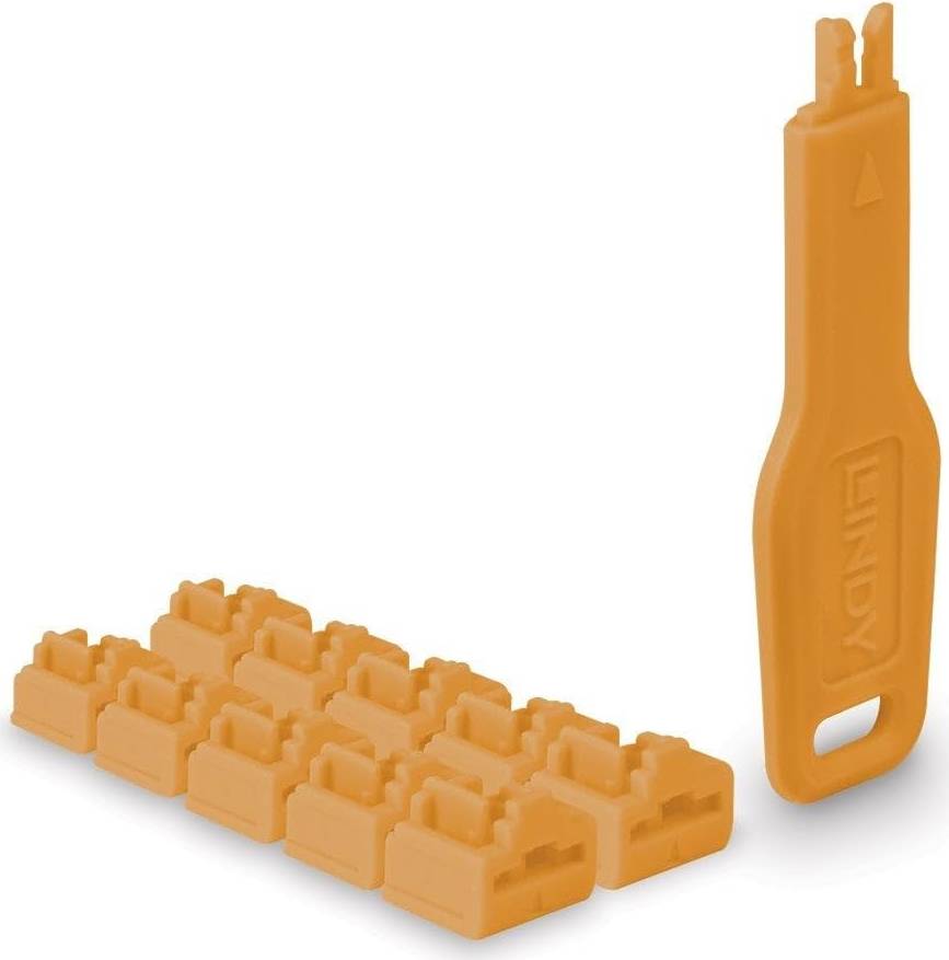 Port Blocker RJ45 Orange 10 Pack