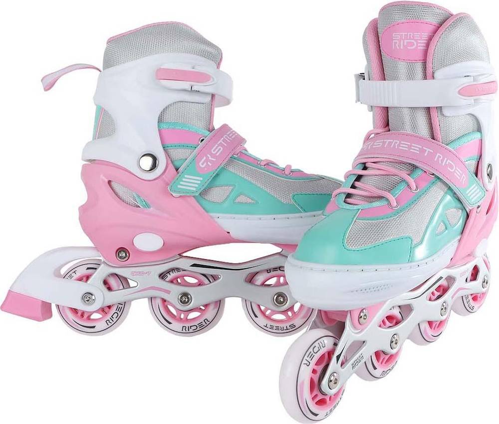 Street Rider Inline Skates Roze Groen Verstelbaar