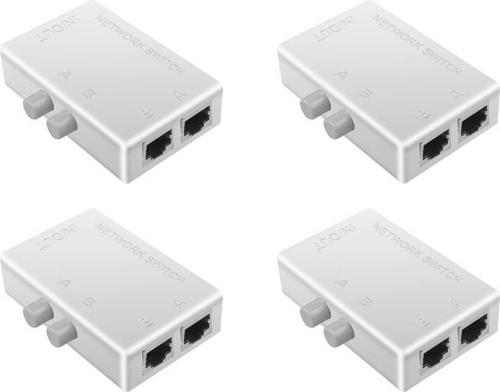 Tauoh RJ45 Network Switch 2 Port LAN Ethernet Box