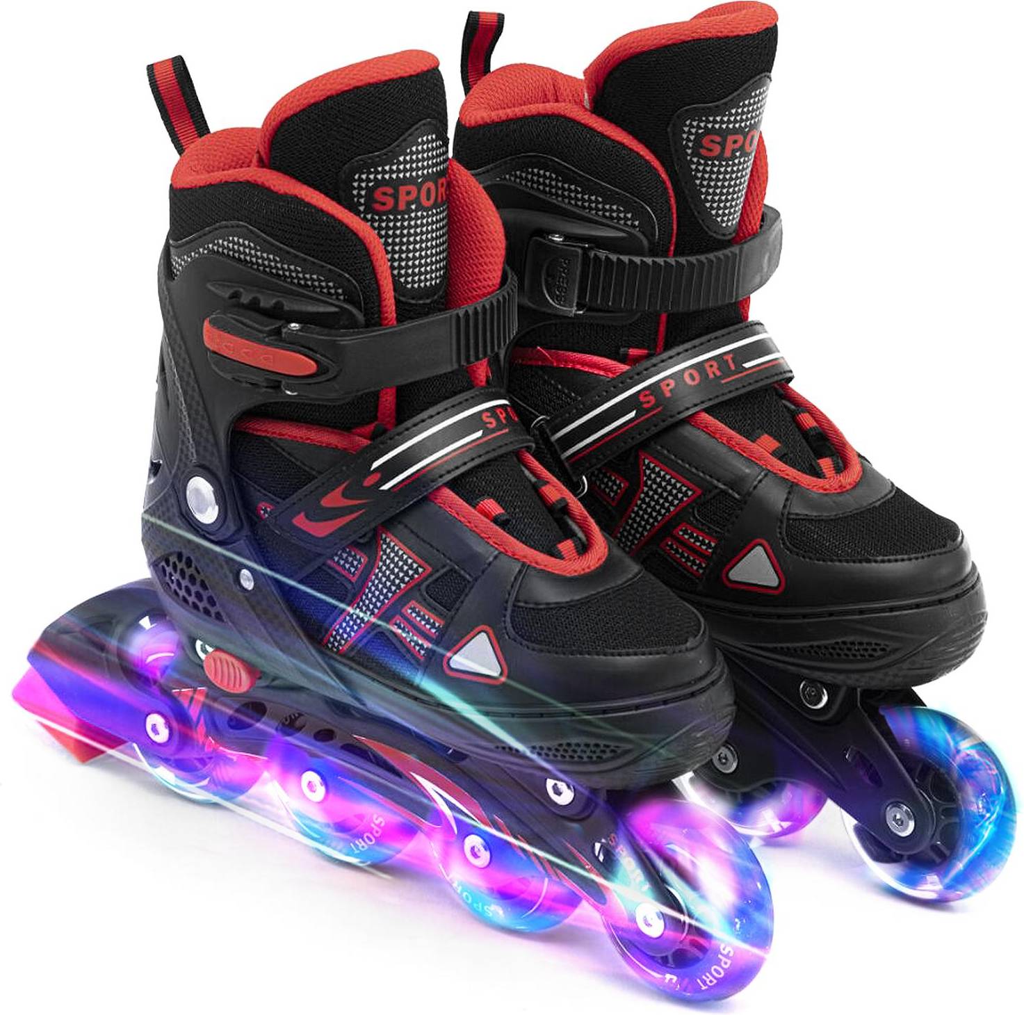 Goolrc Verstelbare Verlichte Inline Skates Rood