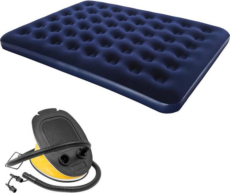 Blow up single bed Double Single Flocked Inflatable Camping Airbed