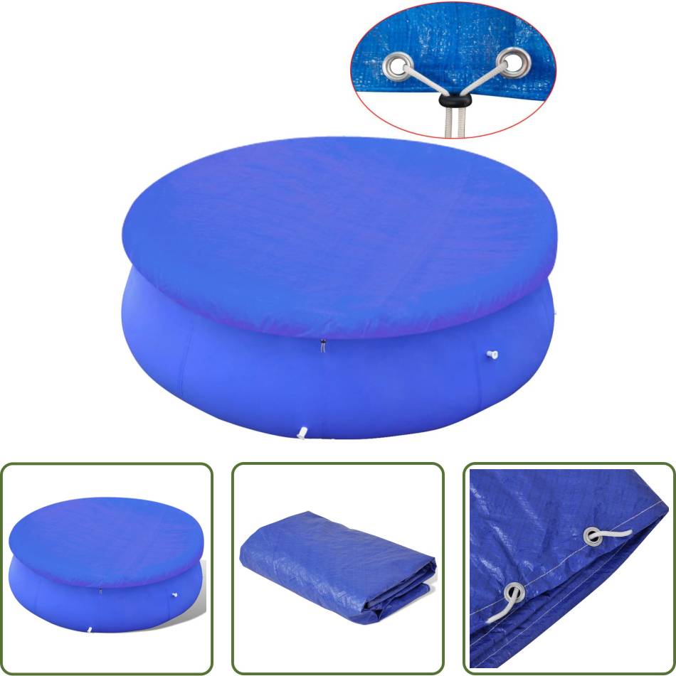 The Living Store Poolabdeckung PE Rundform 450 457 cm