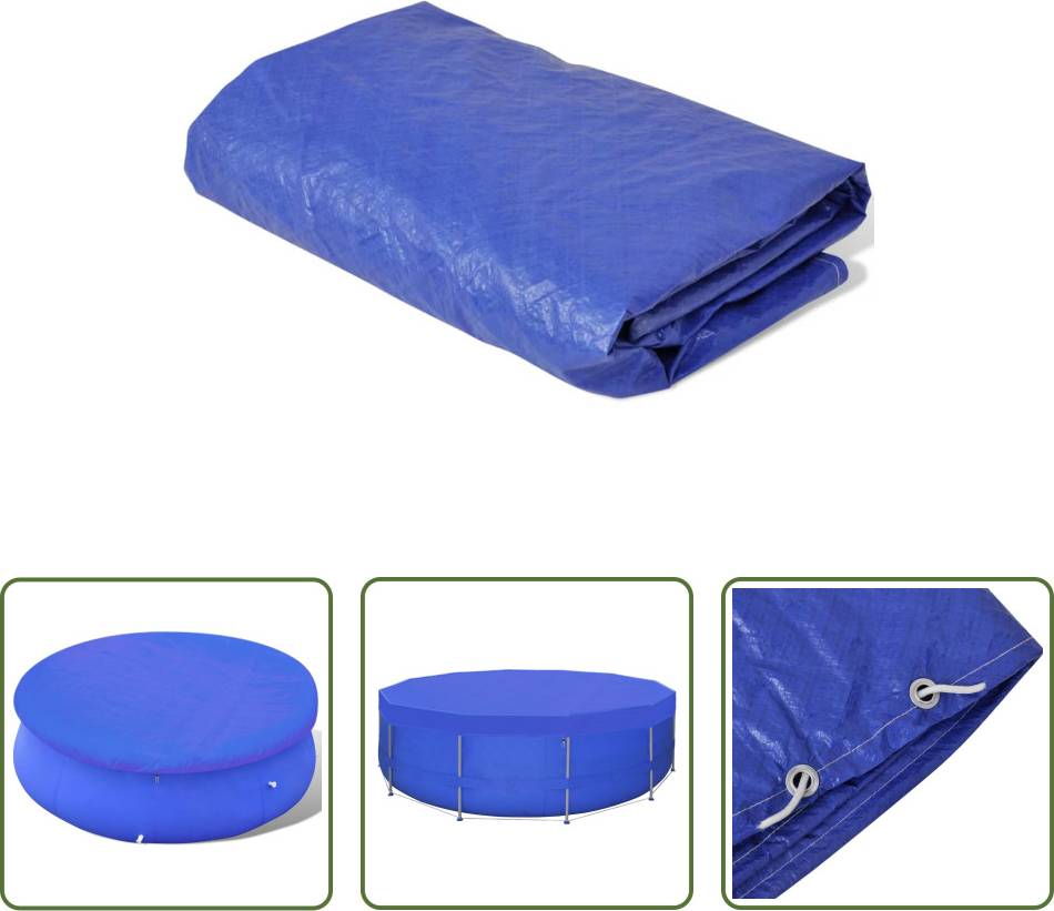 The Living Store Poolabdeckung PE Rund 540 cm