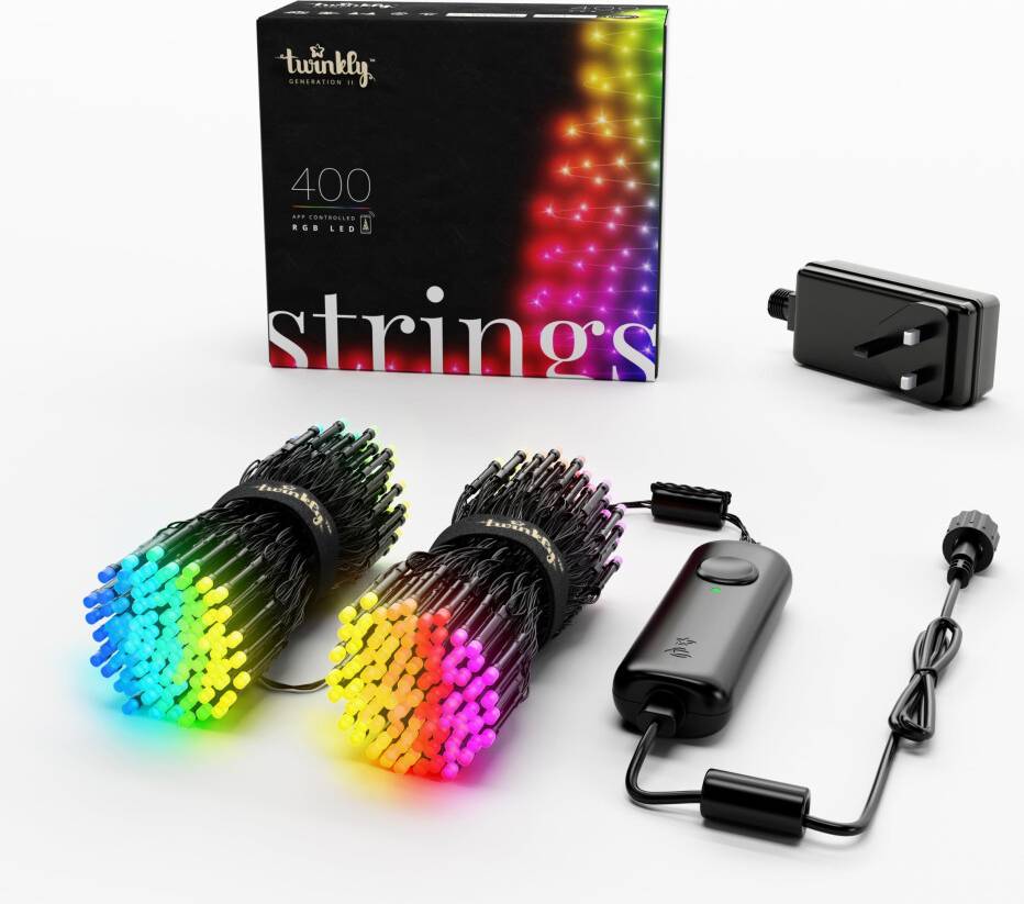 Twinkly lights Twinkly Strings 400 LED RGB LED IP44 String Light