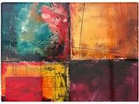 Warren Reed Quadrant Fusion Colours In Conflict Multi Chopping Board