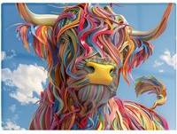 Warren Reed Twisted Colors Of The Bull Multi One Size Chopping Board