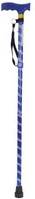 Loops Blue Extendable Walking Stick With Plastic Handle