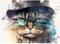 Warren Reed Siberian Cat Splashart Multi One Size Chopping Board