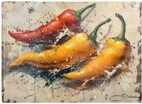 Warren Reed Pepper Splash Multi One Size Chopping Board