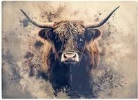 Warren Reed Splashart Highland Cow Multi One Size Chopping Board