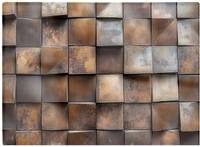 Warren Reed Brown Square Brick Design One Size Chopping Board