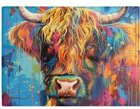 Warren Reed Splashart Highland Cow Multi One Size Chopping Board