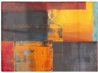 Warren Reed Golden Blocks Of Abstract Multi One Size Chopping Board 40cm