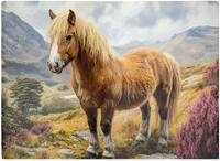Warren Reed Pony In The Highlands Multi One Size Chopping Board